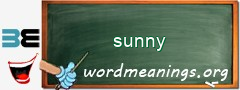WordMeaning blackboard for sunny